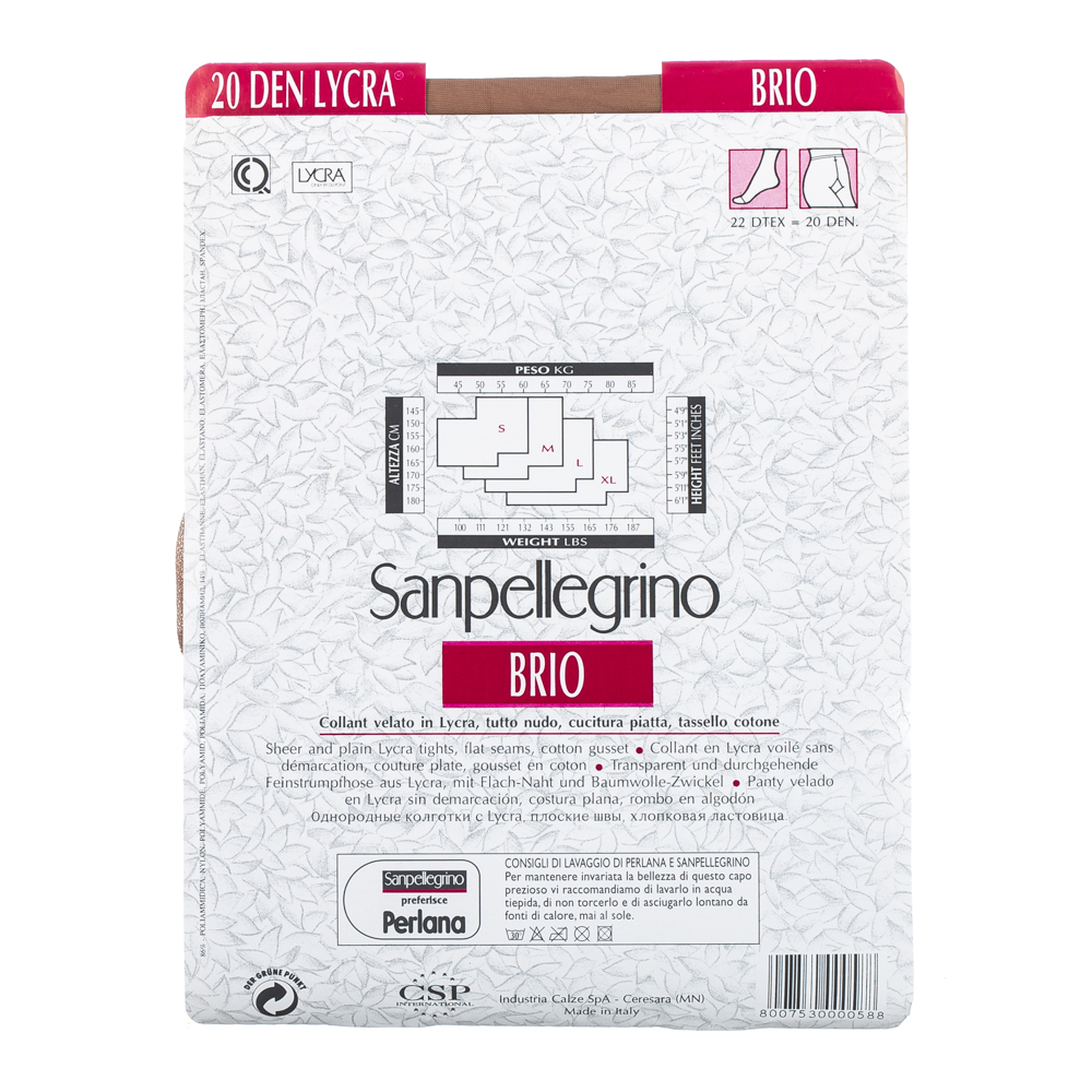 DRES 20 DEN SANPELLEGRINO BRIO DAINO MAR. S - 1 | YEO